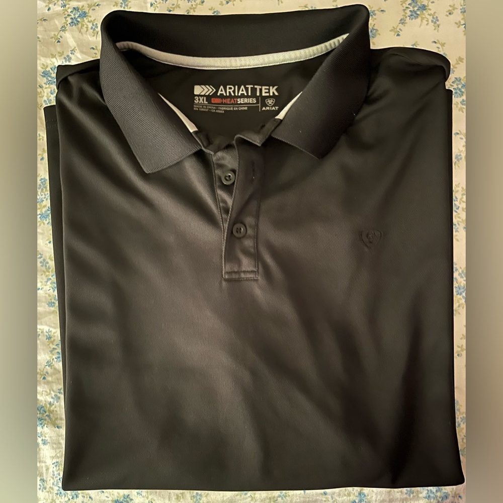 Ariat Tek Men's Polo Shirt in Black